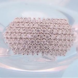 Cluster diamond statement ring